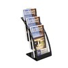 Architeture 3-tier brochure holder 1/3A4, BLACK+CLEAR